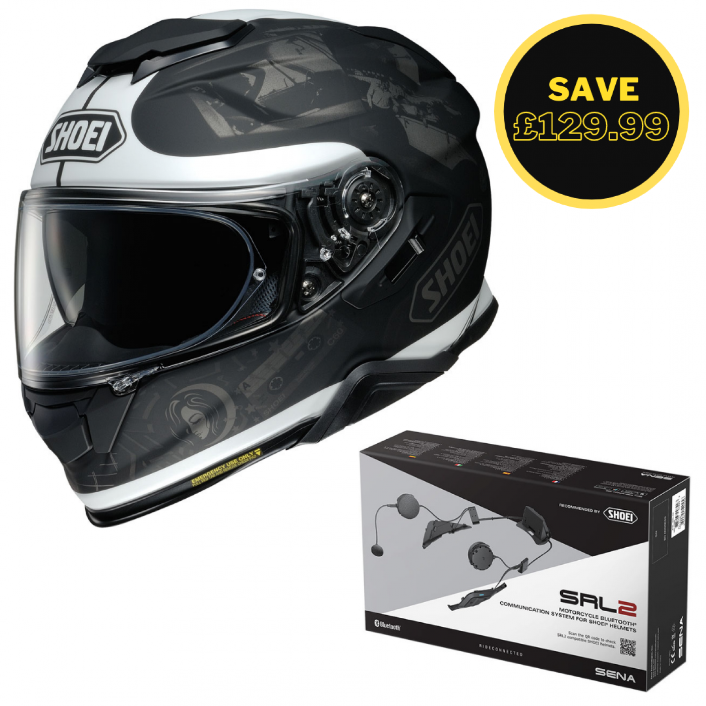 Viewing Product SHOEI GT AIR 2 - REMINISCE TC5 + SENA SRL 2 BUNDLE 