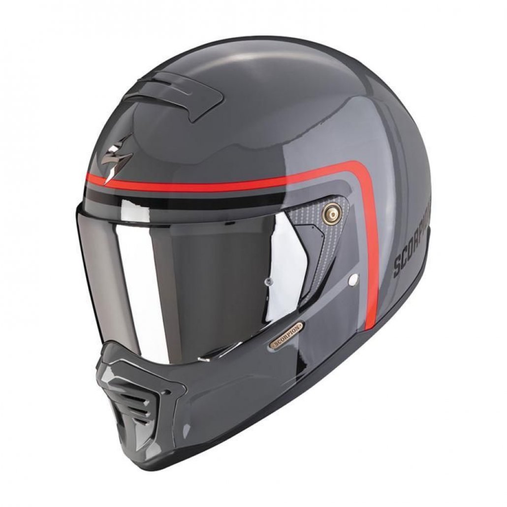 Image of SCORPION EXO HX-1 - NOSTALGIA GREY/RED