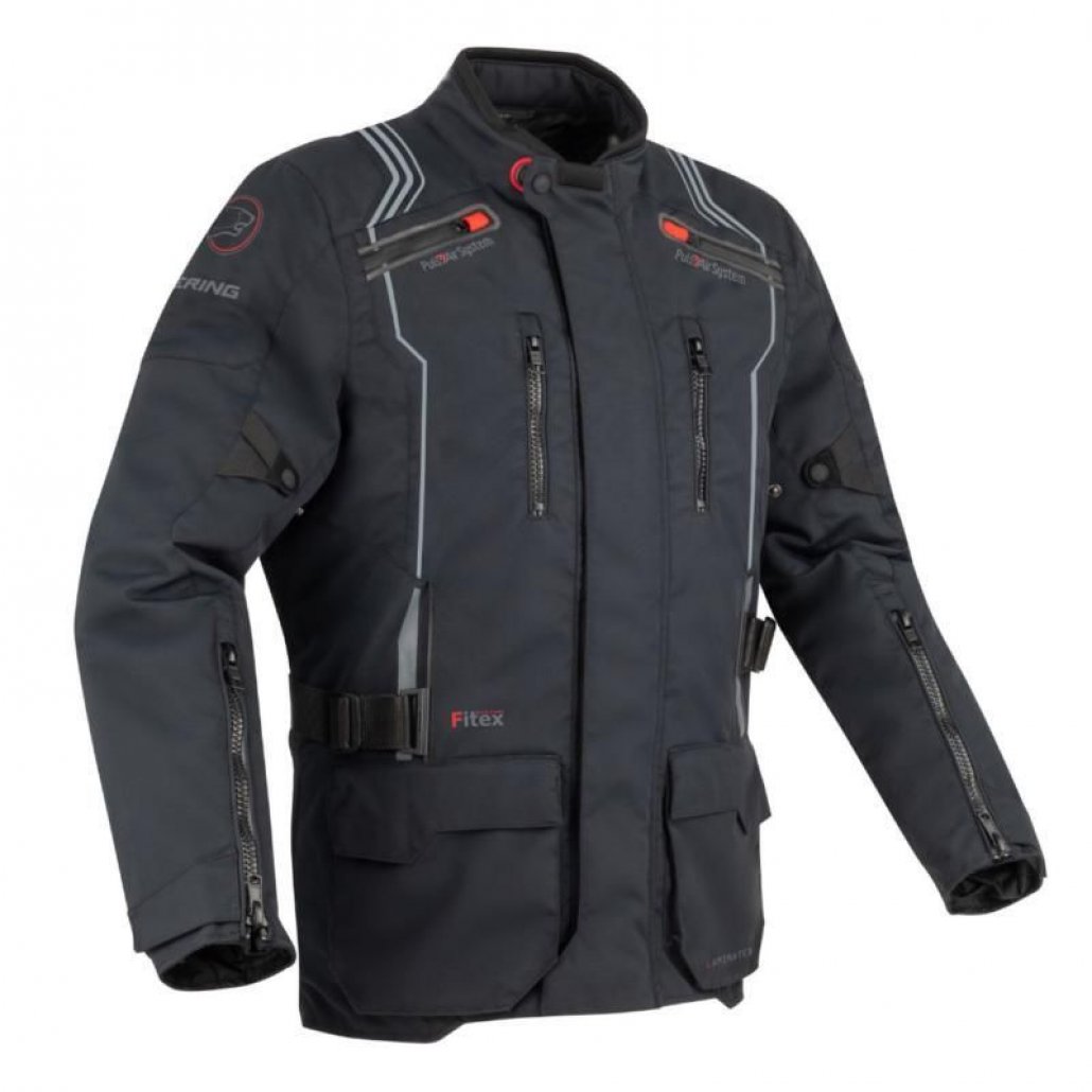 Image of BERING FLAGSTAFF LAMINATE JACKET - BLACK