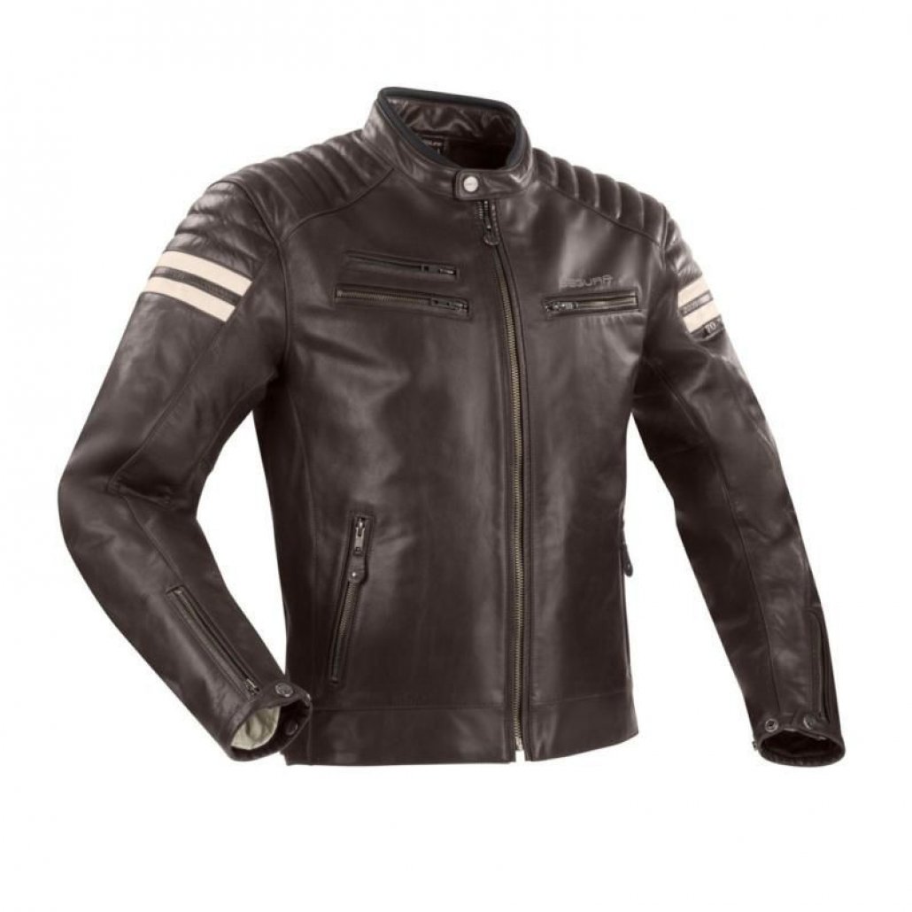 Image of SEGURA FUNKY LEATHER JACKET - BROWN