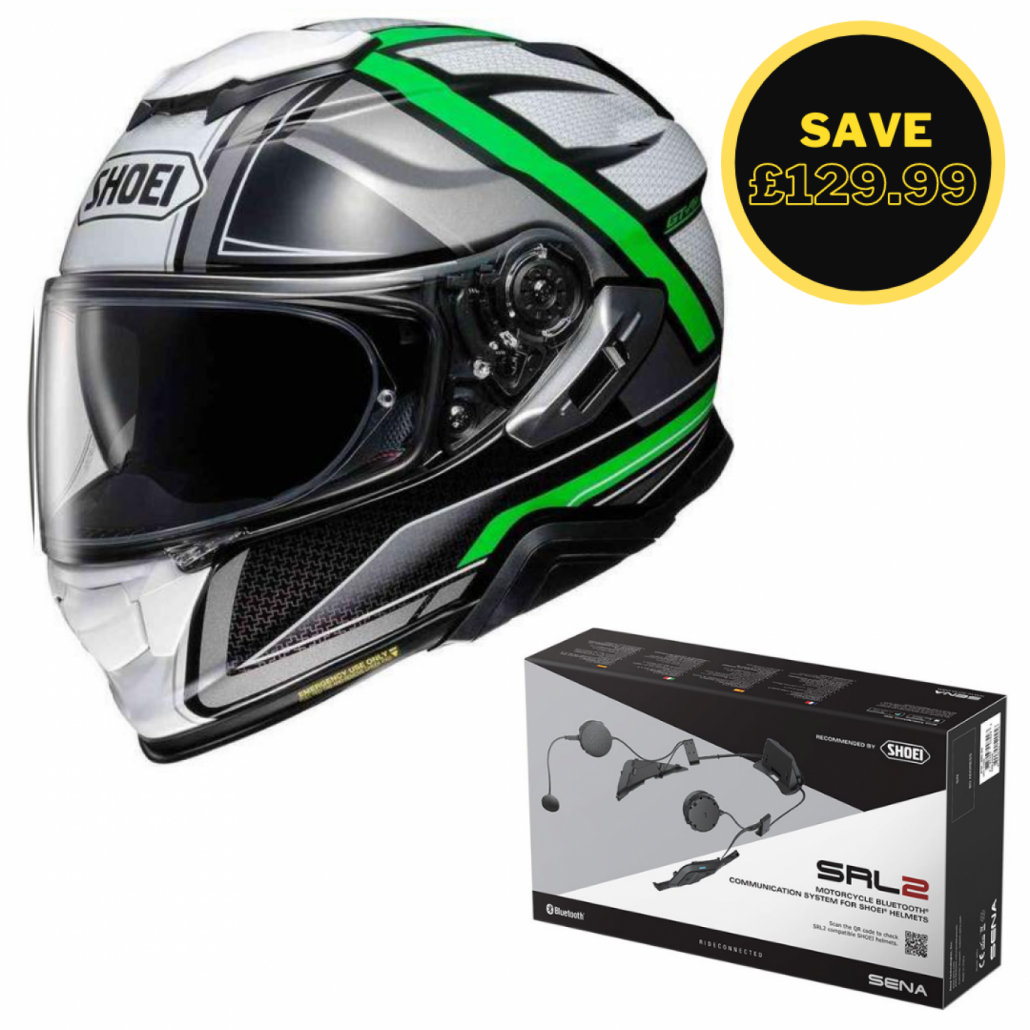 Image of SHOEI GT AIR 2 - HASTE TC4 + SENA SRL BUNDLE