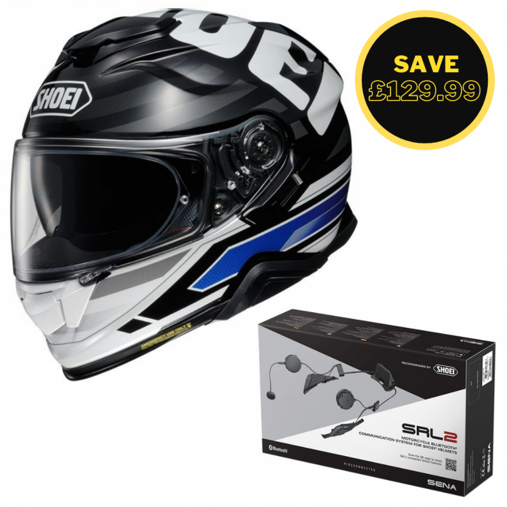 Image of SHOEI GT AIR 2 - INSIGNIA TC2 + SENA SRL 2 BUNDLE