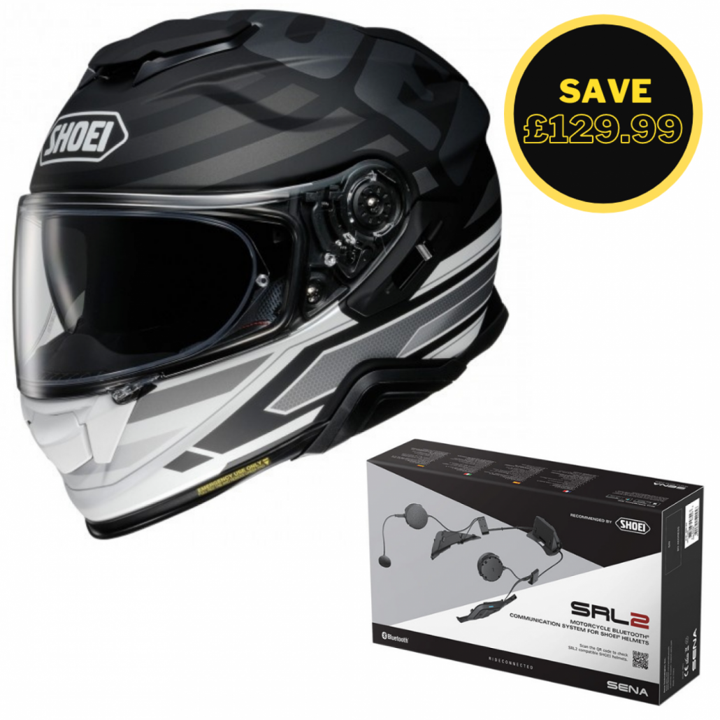 Image of SHOEI GT AIR 2 - INSIGNIA TC5 + SENA SRL 2 BUNDLE